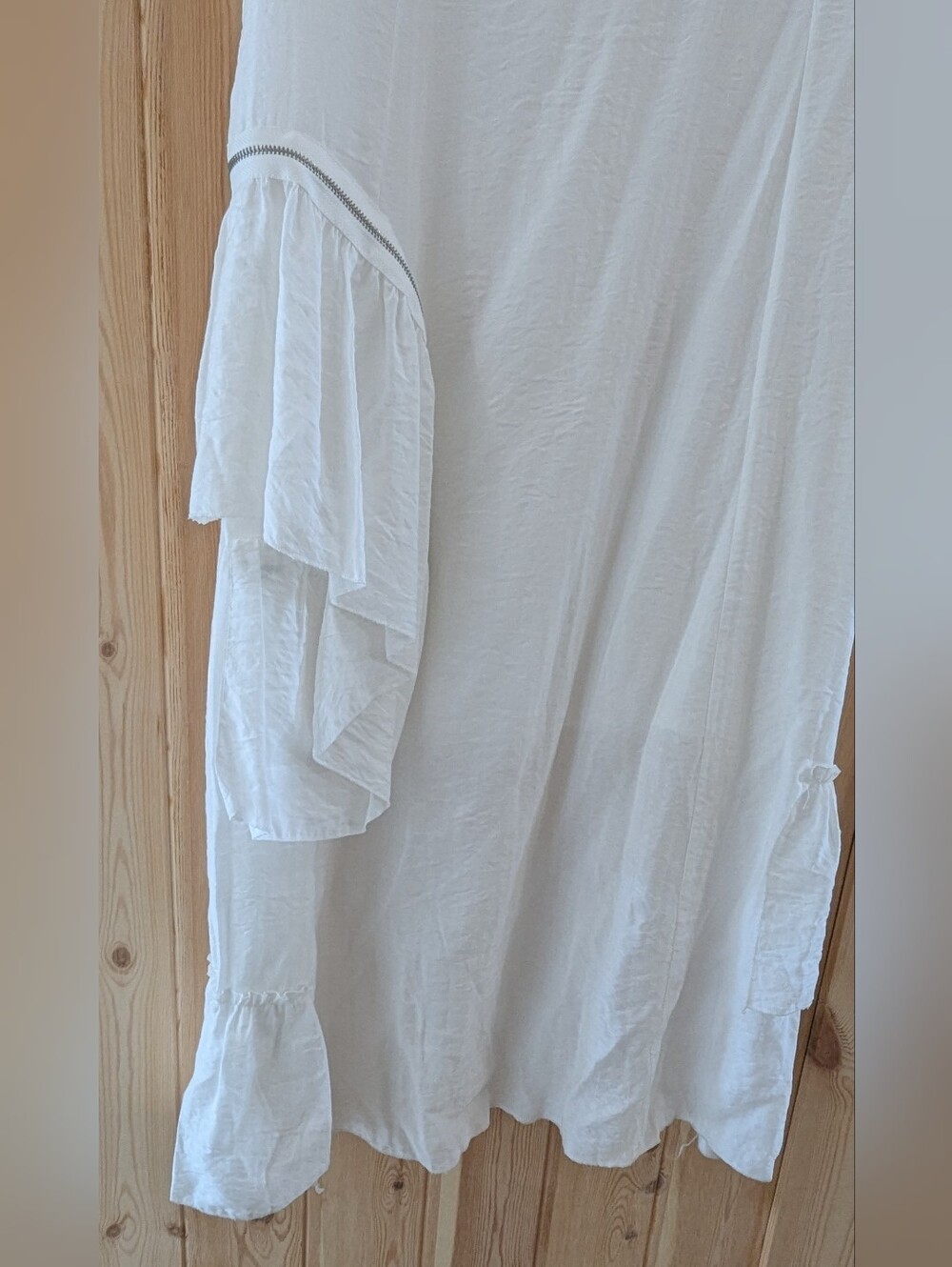 Made in Italy White Ruffle Midi Dress - Picture 4 of 7